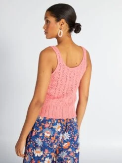 Canotta In Maglia All'uncinetto 7 Canotta In Maglia All'uncinetto -Kiabi canotta in maglia alluncinetto rosa amw15 3 frb4