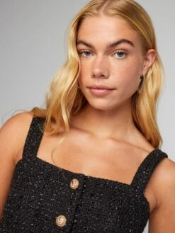 Canotta In Tweed - -Kiabi canotta in tweed nero avq28 1 frb4