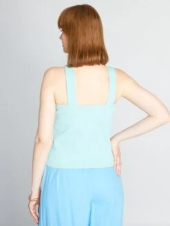 Canotta Scollo Incrociato -Kiabi canotta scollo incrociato blu avx99 2 frb3