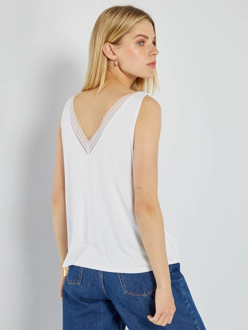 Canotta Stretch Con Pizzo 3 Canotta Stretch Con Pizzo - immagine 3