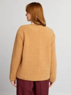 Cappotto Corto In Due Materiali Sherpa -Kiabi cappotto corto in due materiali sherpa marrone bde90 1 frb4