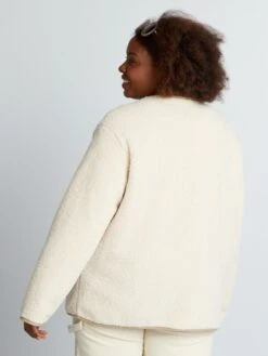 Cappotto Corto In Sherpa -Kiabi cappotto corto in sherpa beige bdf01 1 frb3