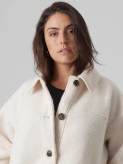 Cappotto In Feltro 'Vero Moda Curve' -Kiabi cappotto in feltro vero moda curve panna amw87 1 frb4