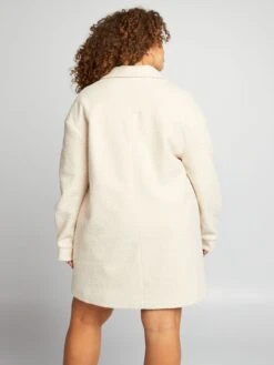 Cappotto Lungo Effetto Lanetta -Kiabi cappotto lungo effetto lanetta bianco any64 1 frb3