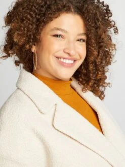 Cappotto Lungo Effetto Lanetta -Kiabi cappotto lungo effetto lanetta bianco any64 1 frb4