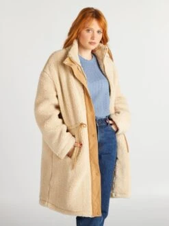 Cappotto Midi In Sherpa