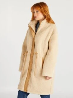 Cappotto Midi In Sherpa -Kiabi cappotto midi in sherpa beige ayy89 1 frb3