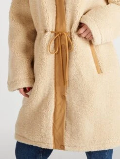 Cappotto Midi In Sherpa -Kiabi cappotto midi in sherpa beige ayy89 1 frb5