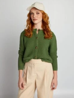 Cardigan Con Bottoni E Tasche