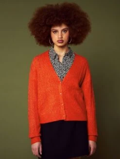 Cardigan Con Bottoni In Maglia Traforata -Kiabi cardigan con bottoni in maglia traforata arancione ajy36 3 frb4