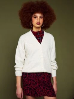 Cardigan Con Scollo A V Dal Taglio Ampio