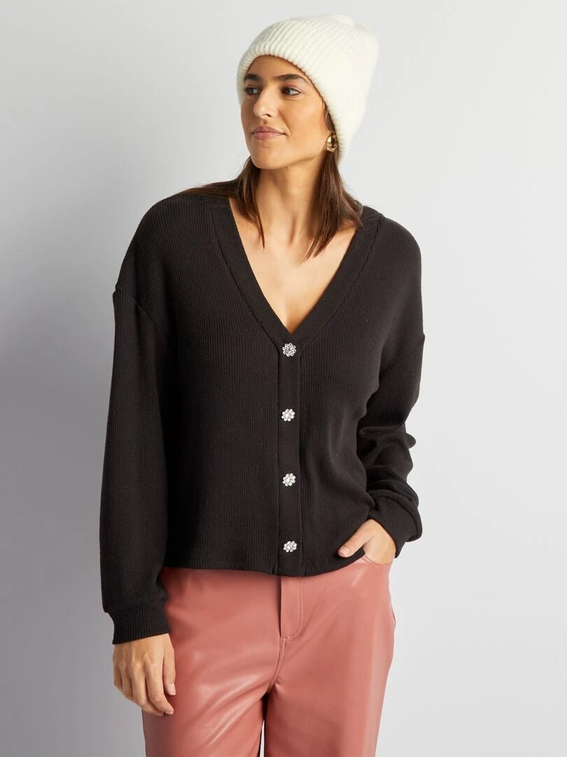 Cardigan In Maglia A Coste 3 Cardigan In Maglia A Coste - immagine 3