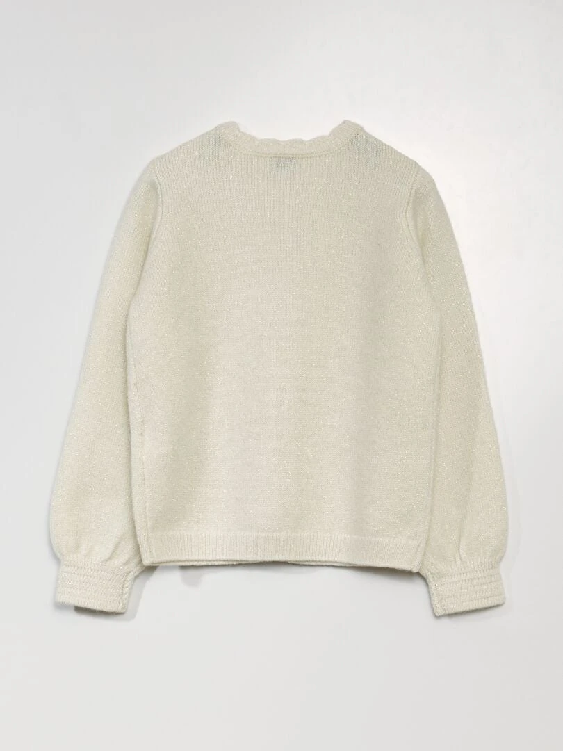 Cardigan In Maglia A Fantasia Con Fili Lucidi 2 Cardigan In Maglia A Fantasia Con Fili Lucidi - immagine 2