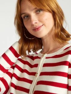 Cardigan In Maglia A Righe -Kiabi cardigan in maglia a righe rosso baa39 2 frb4