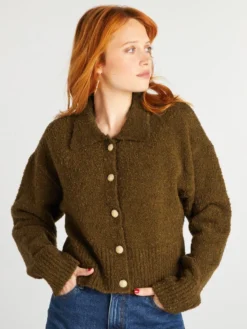 Cardigan In Maglia Bouclette -Kiabi cardigan in maglia bouclette marrone bep88 3 frb5