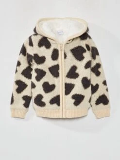 Cardigan In Maglia Con Cappuccio