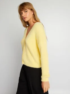 Cardigan In Maglia Doudou -Kiabi cardigan in maglia doudou giallo aup42 2 frb4