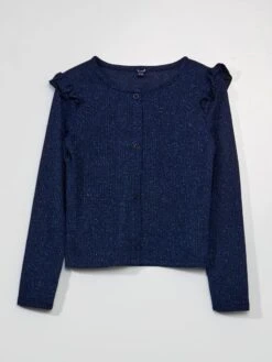 Cardigan Leggero In Maglia Lurex
