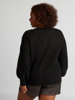 Cardigan Scollo Tondo In Maglia Pesante -Kiabi cardigan scollo tondo in maglia pesante nero bhu26 1 frb3