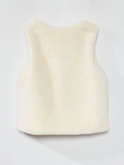 Cardigan Senza Maniche In Pelliccia Sintetica -Kiabi cardigan senza maniche in pelliccia sintetica bianco ait07 5 frb4