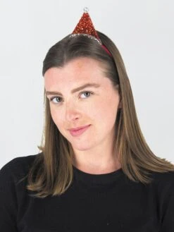 Cerchietto 'Cappellino Natalizio' Con Paillettes