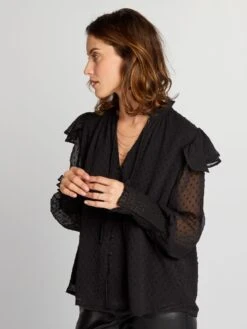 Chemisier Con Plumetis -Kiabi chemisier con plumetis nero aqw13 2 frb4