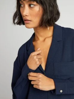 Chemisier Maniche Lunghe Con Collo Stile Pigiama 11 Chemisier Maniche Lunghe Con Collo Stile Pigiama -Kiabi chemisier maniche lunghe con collo stile pigiama blu azb22 3 frb6