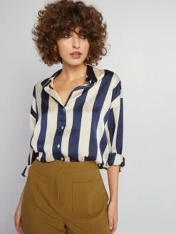 Chemisier Satinato -Kiabi chemisier satinato blu azb17 6 frb3