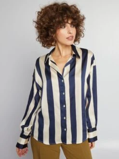 Chemisier Satinato -Kiabi chemisier satinato blu azb17 6 frb5