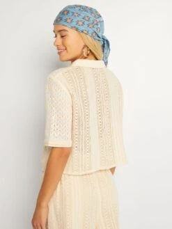 Chemisier Traforato A Maniche Corte -Kiabi chemisier traforato a maniche corte beige azo85 1 frb3