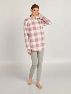 Completo Pigiama Camicia - 2 Pezzi -Kiabi completo pigiama camicia 2 pezzi grigio rosa aud01 1 frb3