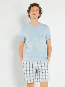 Completo Pigiama Corto In Jersey - 2 Pezzi