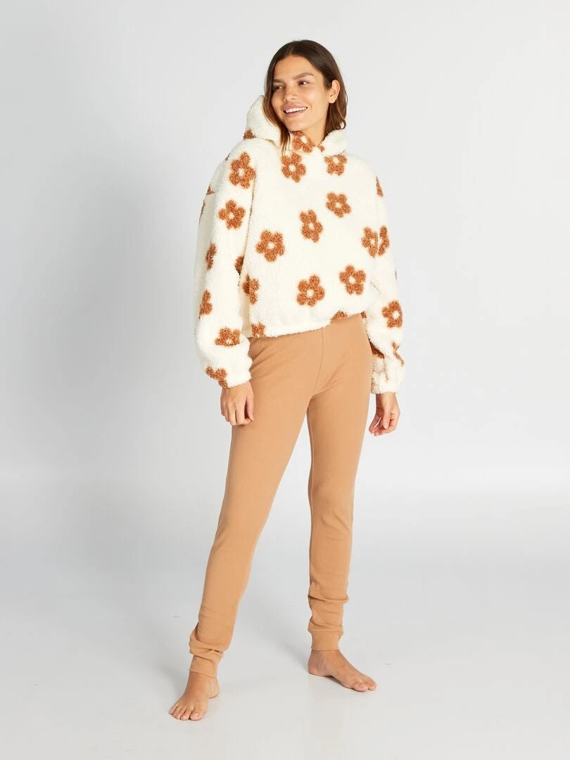 Completo Pigiama Pullover Con Cappuccio + Pantaloni - 2 Pezzi 3 Completo Pigiama Pullover Con Cappuccio + Pantaloni - 2 Pezzi - immagine 3