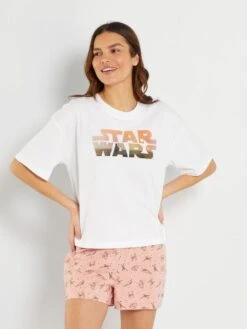 Completo Pigiama Shorts 'Star Wars' - 2 Pezzi -Kiabi completo pigiama shorts star wars 2 pezzi bianco zs156 1 frb4