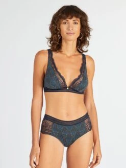 Culotte In Microfibra E Pizzo -Kiabi culotte in microfibra e pizzo blu ale83 2 frb8