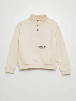 Felpa A Collo Alto Con Stampa Nevada