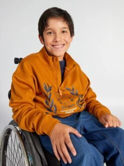 Felpa A Collo Alto Con Zip - Facile Da Infilare -Kiabi felpa a collo alto con zip facile da infilare bianco akf96 1 frb3