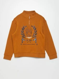 Felpa A Collo Alto Con Zip - Facile Da Infilare -Kiabi felpa a collo alto con zip facile da infilare bianco akf96 1 frb4