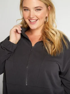 Felpa A Collo Alto Con Zip French Terry 6 Felpa A Collo Alto Con Zip French Terry -Kiabi felpa a collo alto con zip french terry grigio scuro ajy84 1 frb3