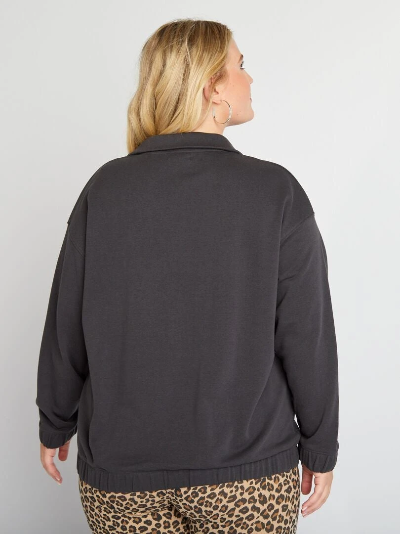 Felpa A Collo Alto Con Zip French Terry 4 Felpa A Collo Alto Con Zip French Terry - immagine 4