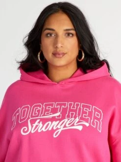 Felpa Con Cappuccio Con Stampa -Kiabi felpa con cappuccio con stampa rosa amj82 1 frb4