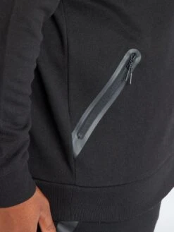 Felpa Con Cappuccio In Piqué Di Cotone -Kiabi felpa con cappuccio in pique di cotone nero alh55 2 frb5