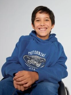 Felpa Con Cappuccio In Tessuto Felpato - Facile Da Infilare