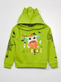 Felpa Con Cappuccio Stampa 'Star Wars' - Halloween -Kiabi felpa con cappuccio stampa star wars halloween verde lime apj78 1 frb3