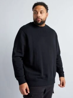 Felpa Con Scollo Tondo In Tessuto Felpato 6 Felpa Con Scollo Tondo In Tessuto Felpato -Kiabi felpa con scollo tondo in tessuto felpato nero acr42 5 frb3