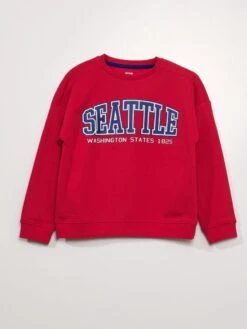 Felpa Con Stampa Città Americana