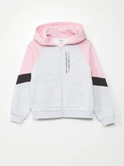 Felpa Con Zip Color Block
