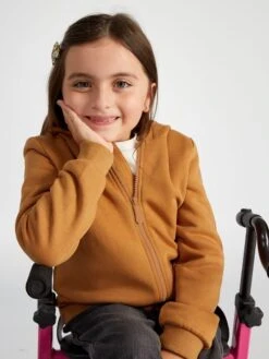 Felpa Con Zip E Cappuccio - Facile Da Infilare