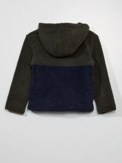 Felpa Con Zip E Cappuccio In Sherpa -Kiabi felpa con zip e cappuccio in sherpa blu axf43 2 frb3