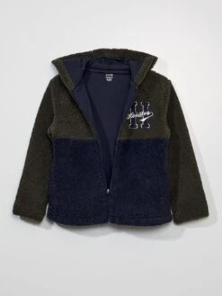 Felpa Con Zip E Cappuccio In Sherpa -Kiabi felpa con zip e cappuccio in sherpa blu axf43 2 frb4